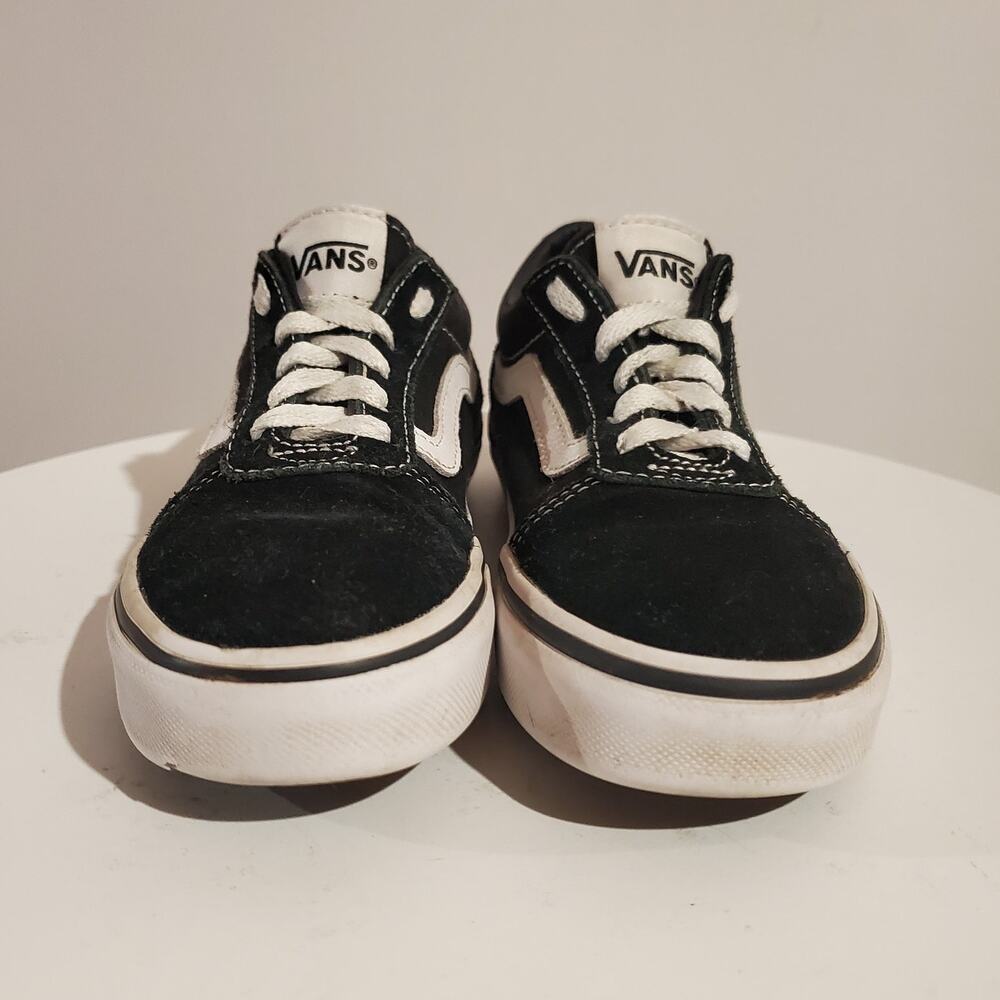 Vans Off the Wall Old Skool Suede Low Top Sk8 Sneakers Youth Size 13 Black Shoes - Picture 3 of 10